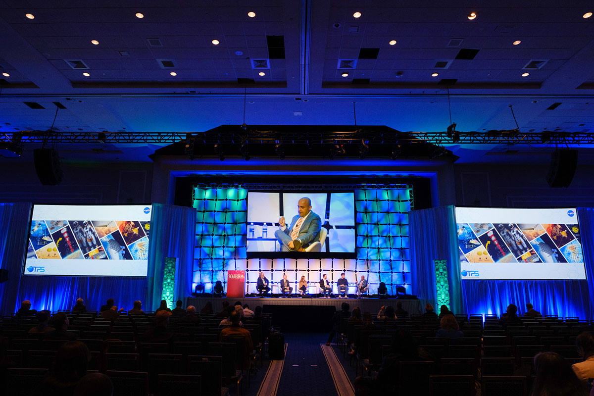 Plenary Hall stage at the 2023 AIAA SciTech Forum
