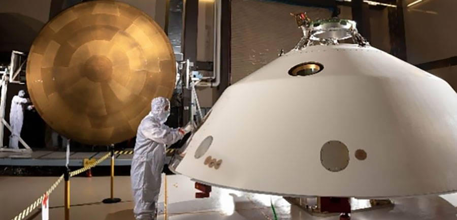 Mars 2020 Rover Aeroshell. Credit: Lockheed Martin