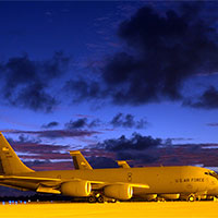 KC-135-Flight-line-twilight-wiki